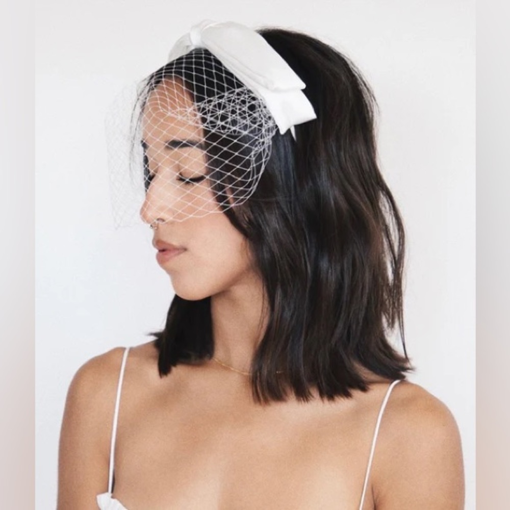 Kristin Ess Hair The Veil Headband - Bright White - NIB